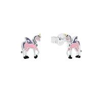 Prinzessin Lillifee pendientes de plata de ley 925 para niñas, 0,9 cm, púrpura, unicornio, en caja de regalo, 2013151