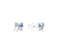 Prinzessin Lillifee pendientes de plata de ley 925 para niñas, con circonita sintética, 0,6 cm, plata, mariposa, en caja de regalo, 2037074