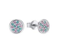 Prinzessin Lillifee pendientes de plata de ley 925, para niñas, con circonita sintética, 0,7 cm, multicolor, en caja de regalo, 2031155
