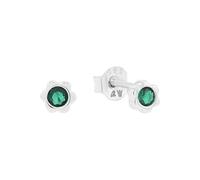 Prinzessin Lillifee Pendientes de plata de ley 925 para niñas con circonitas sintéticas, 0,4 cm, plata de enero, vienen en caja de regalo 2038730, onesize, Plata de ley, Circonia cúbica