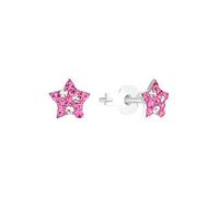 Prinzessin Lillifee pendientes de plata de ley 925 para niñas, con Preciosa, 0,6 cm, plata, estrella, en caja de regalo, 2036428