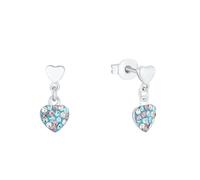 Prinzessin Lillifee pendientes de plata de ley 925 para niñas, con Preciosa, 1.2 cm, plata, corazón, en caja de regalo, 2036429