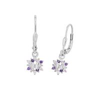 Prinzessin Lillifee pendientes plata de ley 925 joyería infantil para las orejas, con circonita sintética, 2,4 cm, plata, mariposa, viene en caja de regalo de joyería, 2036992
