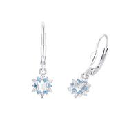 Prinzessin Lillifee pendientes plata de ley 925 joyería infantil para las orejas, con circonita sintética, 2,4 cm, plata, mariposa, viene en caja de regalo de joyería, 2036992
