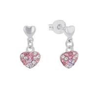 Prinzessin Lillifee pendientes plata de ley 925 joyería infantil para las orejas de las niñas, con Preciosa, 1,2 cm, plata, corazón, viene en caja de regalo de joyería, 2013169