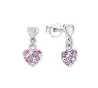 Prinzessin Lillifee pendientes plata de ley 925 joyería infantil para las orejas de las niñas, con Preciosa, 1,2 cm, plata, corazón, viene en caja de regalo de joyería, 2013169