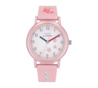 Prinzessin Lillifee reloj de pulsera niñas reloj de cuarzo analógico, con correa textil, rosa, 3 bar resistente al agua, viene en caja de regalo reloj, 2031753