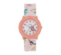 Prinzessin Lillifee Reloj de pulsera para niña, reloj de cuarzo analógico con correa textil, resistente al agua, regalo para hija y nieta, viene en caja de reloj, rojo, onesize, Sin diseño