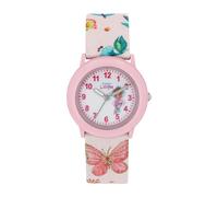 Prinzessin Lillifee Reloj de Pulsera para niñas Reloj de Cuarzo analógico, con Correa Textil, Rosa, 3 Bar Resistente al Agua, Viene en Caja de Regalo, 2037727