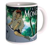 Prinzessin Mononoke Taza Mononoke Studio Ghibli blanca impresa en cerámica