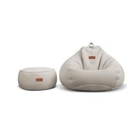 PRIOKNIKO Asientos Puff Asientos Puff Seda del Hielo Perezoso Sofá Bolsa De Frijoles Tatami Mentira Sueño Fresco Sola Sala Balcón Silla Sin Forro 80 * 90Cm Rosa + Reposapiés (Sin Relleno)