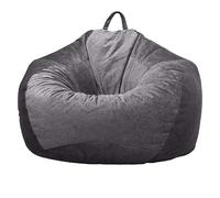 PRIOKNIKO Asientos Puff Asientos Puff Sofá Perezoso Bolsa De Frijol Cubierta De Tela Tatami Estera Corta Grapa Sofá Bolsa De Almacenamiento Sin Forro XL:100X120Cm Gris Oscuro (Sin Relleno)