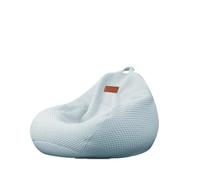 PRIOKNIKO Bean Bag Bean Bag Seda De Hielo Perezoso Sofá Frijol Tatami Mentira Sueño Fresco Sola Sala Balcón Silla Sin Forro 90 * 110Cm Azul (Sin Relleno)