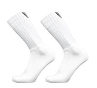 PRIOKNIKO Calcetas Hombre Silicona Antideslizante Aerodinámica Aero Cycling Sockss Blanco Talla Única 38-45