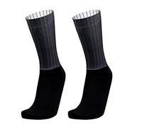 PRIOKNIKO Calcetines Antiampollas De Compresión Para Hombre Antideslizante Silicona Aero Blanco Ciclismo Deportes Para Correr, Negro, Talla Única 39-45