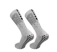 PRIOKNIKO Calcetines Deportivos Para Hombre Calcetines De Fútbol Calcetines De Fútbol Antideslizantes De Entrenamiento Deportivo A Media Pantorrilla,Gris,Talla Única