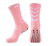 PRIOKNIKO Calcetines Deportivos Para Hombre Calcetines Deportivos Antideslizantes Calcetines De Fútbol De Baloncesto A Media Pantorrilla,Rosa,Talla Única