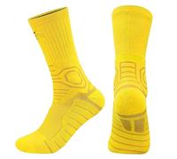PRIOKNIKO Calcetines Para Hombre Calcetines De Baloncesto Medias Para Correr Antideslizantes, Resistentes Al Desgaste Y Engrosadas,Amarillo,Talla Única