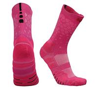 PRIOKNIKO Calcetines Para Hombre Calcetines Deportivos De Baloncesto Calcetines Para Correr Antideslizantes Y Engrosados Para Hombre,Rosa,Talla Única