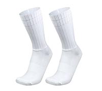 PRIOKNIKO Medias De Compresion Varices Calcetines De Compresión Para Hombre Antideslizante Silicona Aero Blanco Ciclismo Deportes Calcetines Para Correr, Blanco, Talla Única 39-45