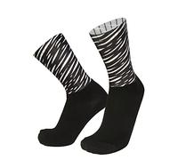 PRIOKNIKO Medias De Compresion Varices Calcetines De Compresión Para Hombre Antideslizante Silicona Aero Blanco Ciclismo Deportes Calcetines Para Correr, A-Negro, Talla Única 39-45