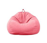 PRIOKNIKO Puf Asiento Puf Asiento Sofá Perezoso, Bolsa De Frijol Individual Doble Dormitorio Balcón Sofá Desmontable Lavable Chaise Longue Tatami Estera Sin Forro S:70Cm X 80Cm Rosa (Sin Relleno)