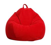 PRIOKNIKO Puffs Pera Puffs Pera Sofá Perezoso Bolsa De Frijoles Tatami Estera Simple Dormitorio Solo Bolsa De Frijoles Sofá Silla Sin Forro M:80X90Cm Rojo (Sin Relleno)