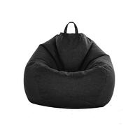 PRIOKNIKO Relleno Puff Relleno Puff Cubierta del Sofá Perezoso Bolsa De Frijol Cubierta De Tela Tatami Estera Bolsa De Frijol Sofá Chaqueta Sin Forro XL:100Cm * 120Cm Negro (Sin Relleno)