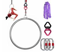 PRIOR FITNESS Aerial Set de Hoop Yoga Individual 45 cm Anillos Circo Equipo Acero Inoxidable