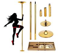 Prior Fitness - Juego de palos de baile extraíbles de 45 mm para entrenamiento de club, fiesta, pub, casa (dorado)