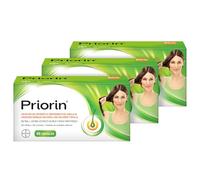 Priorin Cápsulas - una solución para la caída del cabello con biotina, l-cistina, extracto de mijo y vitamina B5 - cabello sano para mujer y hombre - 180 cápsulas (3x60)