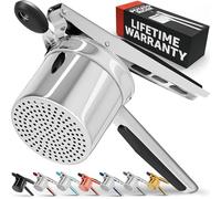 Priority Chef Prensador y triturador de patatas, hace que el puré de papas sea ligero y esponjoso, 100% acero inoxidable