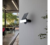 Prios foco de pared LED Wrenley, negro, sensor