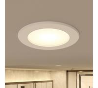 Prios foco empotrable LED Rida, blanco. Ø 10 cm, CCT, IP44