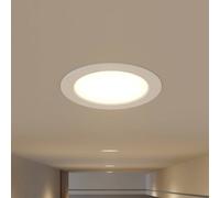 Prios foco empotrable LED Rida, blanco. Ø 19 cm, CCT, IP44