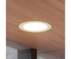 Prios foco empotrable LED Rida, blanco. Ø 23 cm, 30W, CCT, IP44