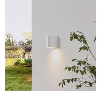 Prios Irfan aplique de exterior redondo blanco 10 cm