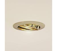 Prios lámpara de techo empotrable Fibur, oro, aluminio, Ø 8,2 cm