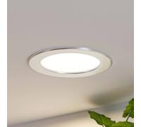 Prios lámpara empotrable LED Cadance, plata, 17 cm, CCT, IP44