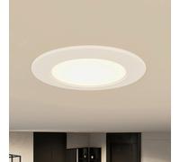 Prios lámpara empotrable LED Rida, juego de 3, blanco, 12 cm, CCT, IP44