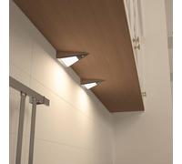 Prios Odia lámpara LED bajo mueble, acero inoxidable, 2 luces.