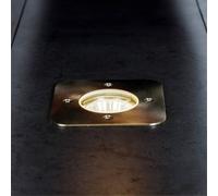 Prios Riya lámpara de suelo empotrable, angular, acero inoxidable