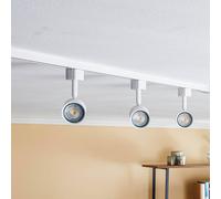 Prios sistema de riel trifásico Jorell, blanco, 3 luces, GU10