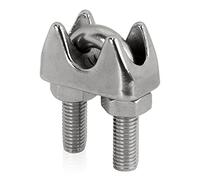 PRIOstahl Abrazaderas de cable de alambre, abrazadera para cable de alambre, abrazadera de cable en U, 1 pieza de 5 mm, conector de cuerda, tensor de cable, abrazaderas de alambre, cuerda de acero