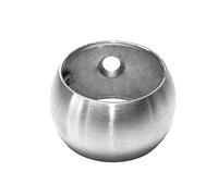 PRIOstahl Anillo de bola para pasamanos, tubo redondo, soporte para tubos, soporte para pasamanos, 1 anillo de 42,4 mm de diámetro para pasamanos, barandillas, barandillas, balcones, terrazas de acero