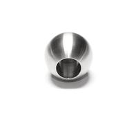 PRIOstahl Bola decorativa con orificio pasante, bola de acero inoxidable, tapa final - 1 bola para varilla de 12 mm de acero inoxidable V2A para barra de llenado, balcón, terraza, barandilla,