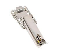 PRIOstahl Cierre de palanca para cajas, cierre de palanca - 1 x cierre de 72 mm con gancho de cierre de 24 mm, cierre de seguridad para armario, acero inoxidable V2A