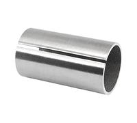 PRIOstahl Conector de tubo, manguito de conexión, pieza de transición de mano x 1 pieza para tubos redondos de 42,4 mm de diámetro, manguito de conexión, pasamanos, escaleras, tubos inoxidables de