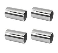 PRIOstahl Conector de tubo, manguito de conexión, pieza de transición de mano x 4 unidades para tubos redondos de 42,4 mm de diámetro, manguito de conexión, pasamanos, escaleras, tubos inoxidables de