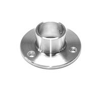 PRIOstahl Flansch de pared, Flansch de tubo, Flansch de suelo, accesorio de conexión, soporte de pasamanos x 1 pieza, 33,7mm de acero inoxidable V2A para tubo redondo, barandilla, pasamanos para